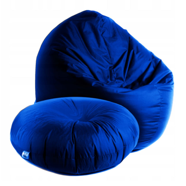 Sedací vak 2v1 – pufa a polštář, pro děti i dospělé, do interiéru i na zahradu kobaltový