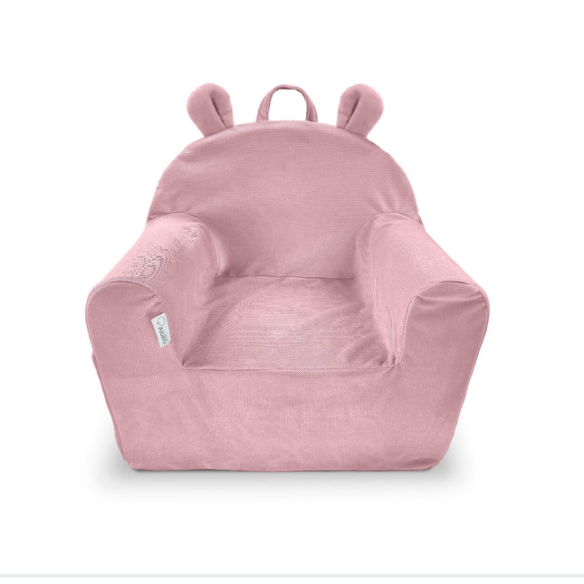 Dětské křeslo AMS medvídek růžové velvet