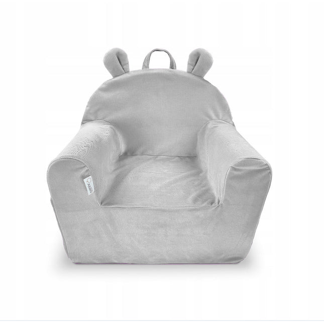 Dětské křeslo AMS medvídek šedé velvet