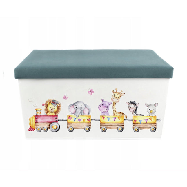 Truhla na hračky čalouněná zvířátka