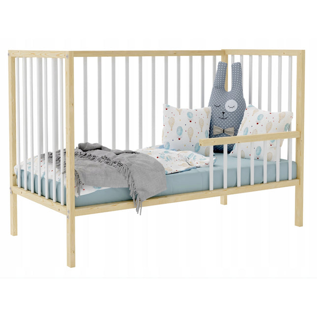 Dětská postýlka borovice bílá skandinávský styl 2