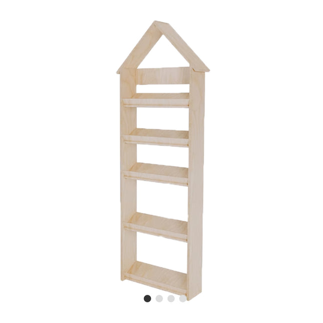 Dětská knihovnička Domek přírodní – styl skandinávský | Montessori inspirace