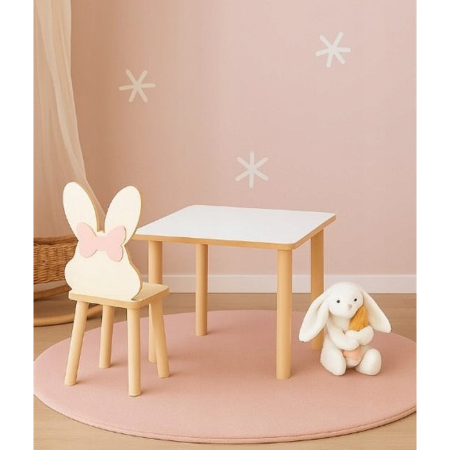 Dětský stůl + židlička Králíček s mašli