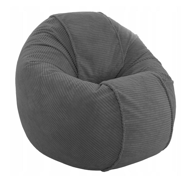 SEDACÍ VAK OVAL 2v1 – plyšový MANŠESTR • 120 cm grafitový