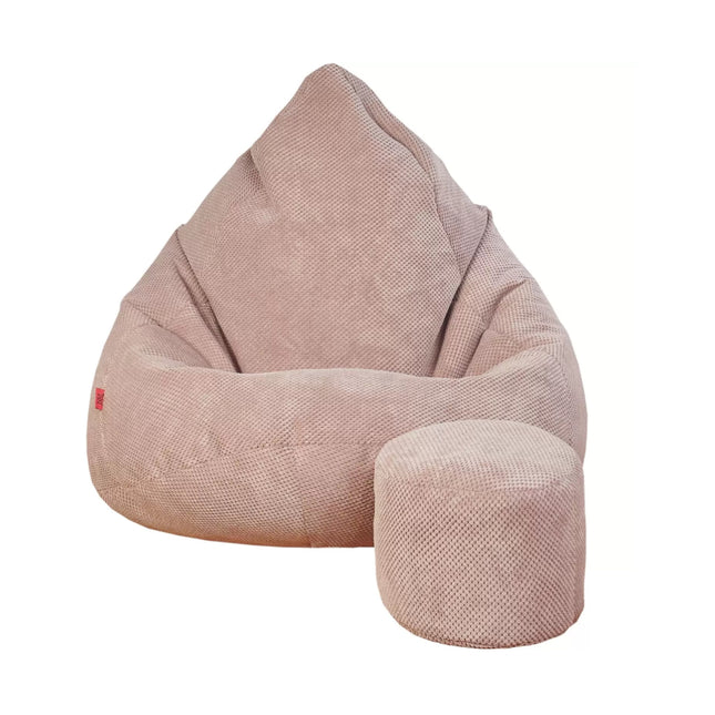 Vak na sezeni + podnožník růžový Sako Loft samet