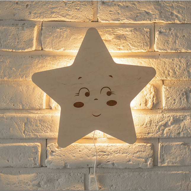 Dětská nástěnná lampička měsíc hvezda