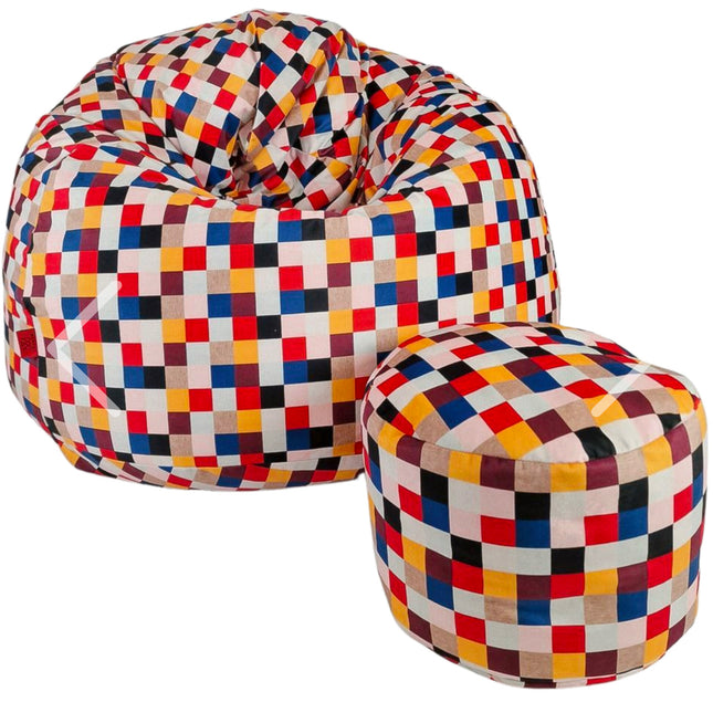 Sedací vak gigant sametový GEO