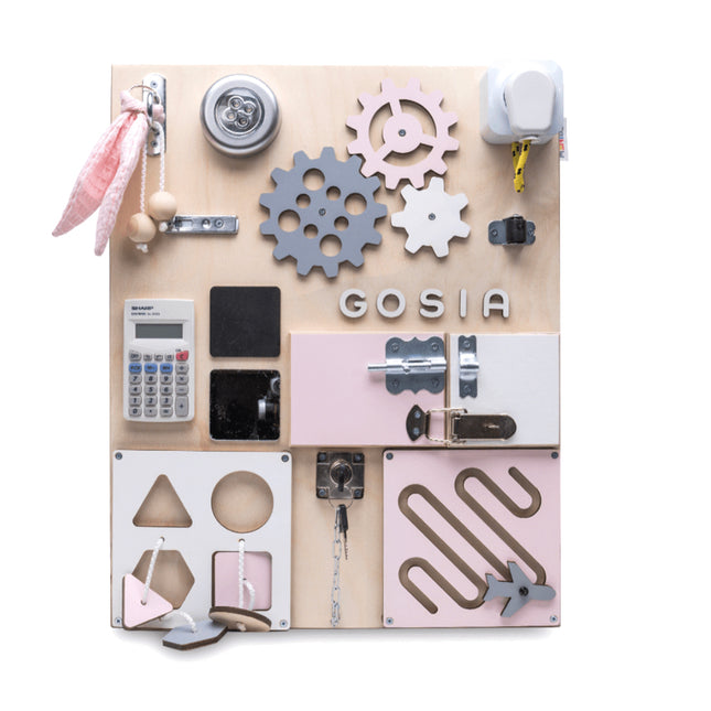 Activity board dřevěná senzorická deska Manibox střední Gosia - personalizovaná