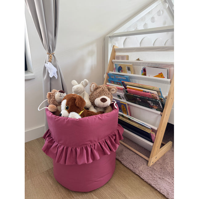 Koš na hračky velký 45x40cm růžový