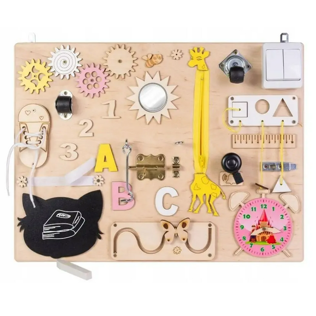 Activity board dřevěná senzorická deska Žirafka