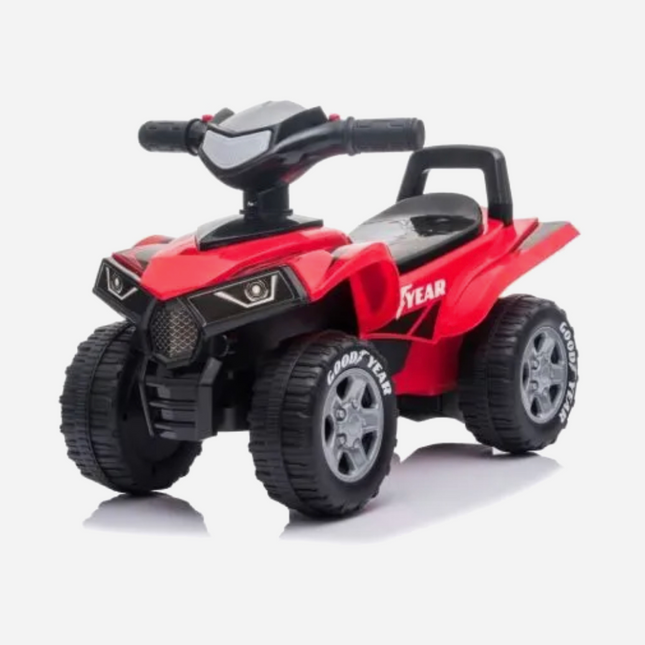 Odrážedlo červená čtyřkolka quad