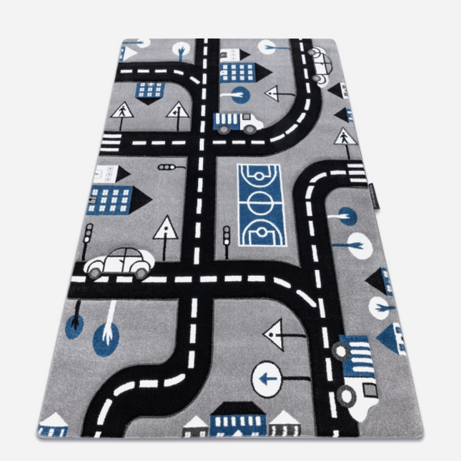 Dětský kusový koberec Petit City grey