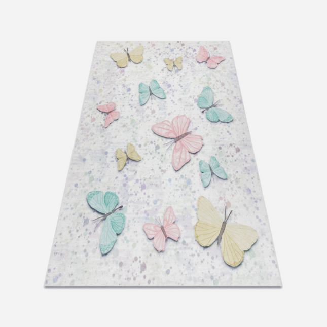 Omyvatelný koberec BAMBINO 1610 MOTYL, protiskluzový