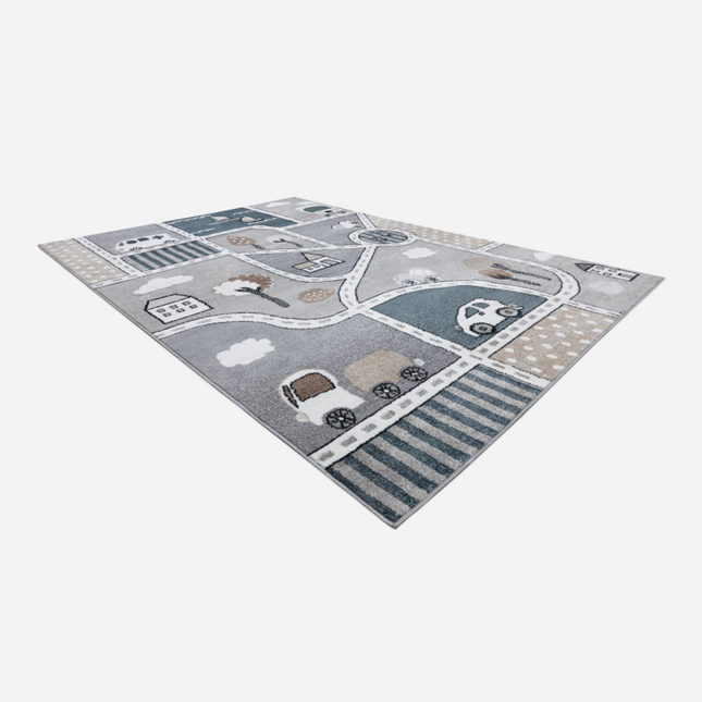 Dětský kusový koberec FUN STRADE grey