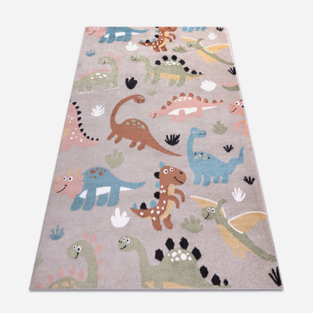Dětský kusový koberec FUN DINO, beige
