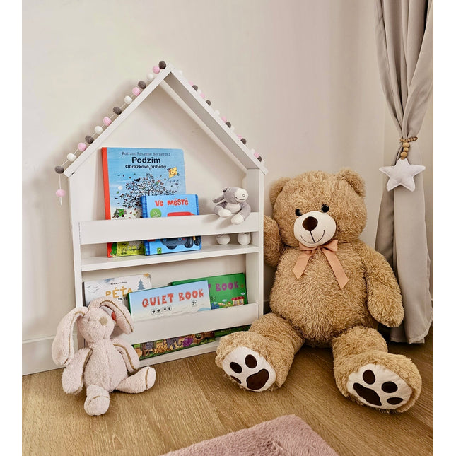 Dětská knihovna domeček bílá