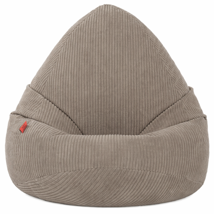 Manšestrový BOHO sedací vak SAKO taupe + podnožka S