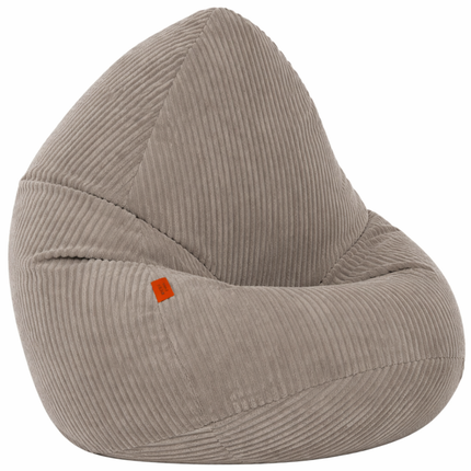 Manšestrový BOHO sedací vak SAKO taupe + podnožka S