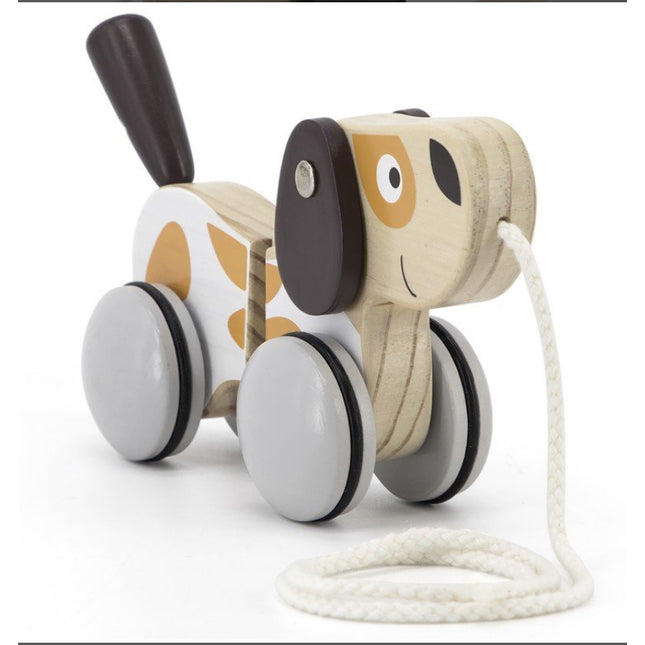 Dřevěná tahačka - štěňátko