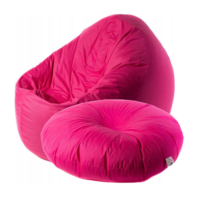 Sedací vak 2v1 – pufa a polštář, pro děti i dospělé, do interiéru i na zahradu růžový