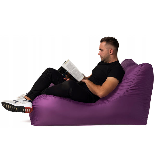 Sedací vak na ležení XXL fialový – pohodlné herní křeslo a relaxační vak do domu i na zahradu