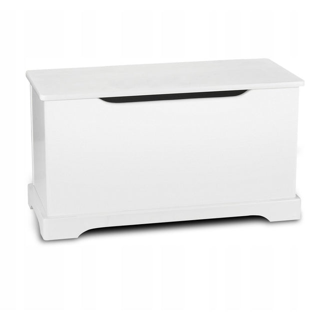 Dřevěná truhla na hračky bílá