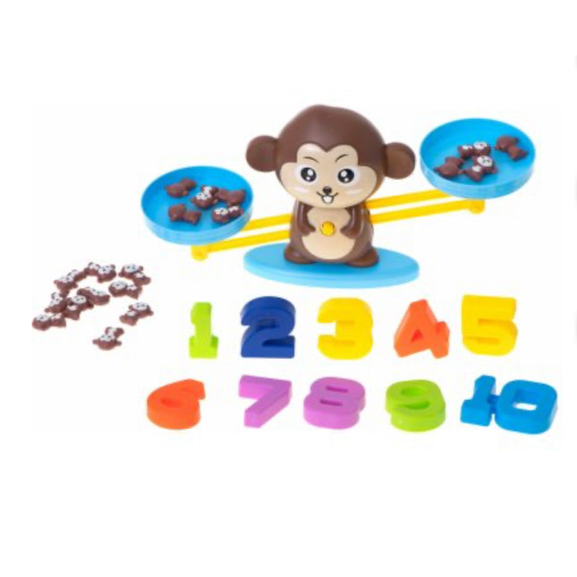 Vzdělávací váha s čísly opička - nauka pocitani