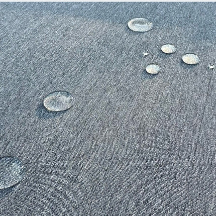 Sada zahradního nábytku, šedý technorattan, šedé polštáře 4 ks.