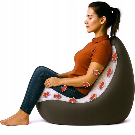 Manšestrový sedací vak pro děti ŠEDÝ + PODNOŽKA ZDARMA