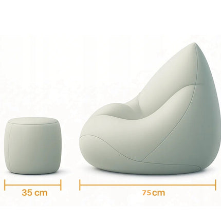 Manšestrový sedací vak pro děti ŠEDÝ + PODNOŽKA ZDARMA