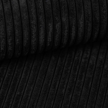 Manšestrový sedací vak pro děti ČERNÝ + PODNOŽKA ZDARMA