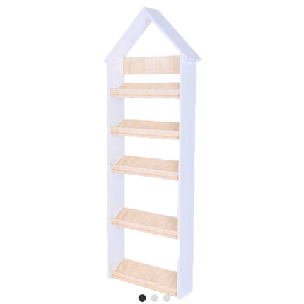 Dětská knihovnička Domek bilo- přírodní – styl skandinávský | Montessori inspirace