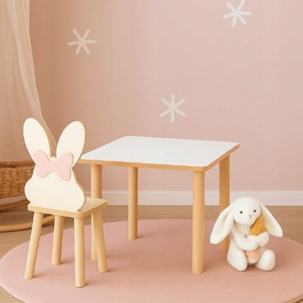 Dětský stůl + židlička Králíček s mašli