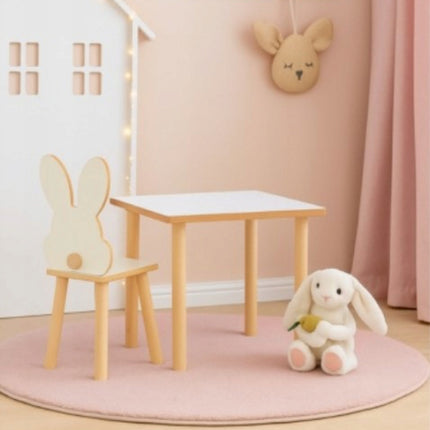 Dětský stůl + židlička Králíček s mašli