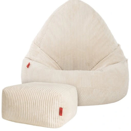 Manšestrový BOHO sedací vak SAKO + podnožka Maly