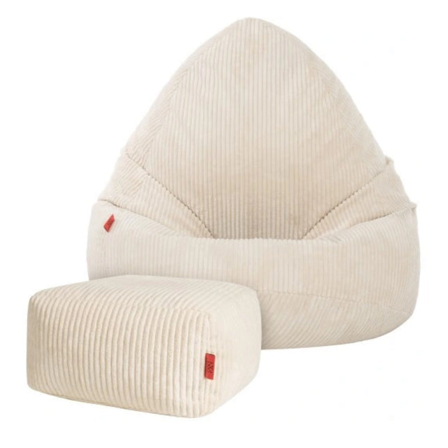 Manšestrový BOHO sedací vak SAKO + podnožka Maly