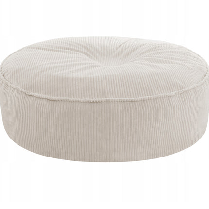 SEDACÍ VAK OVAL 2v1 – plyšový MANŠESTR • 120 cm béžový