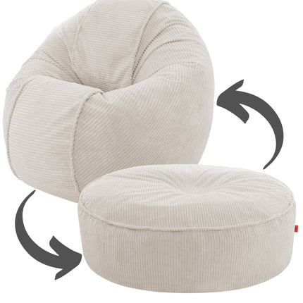 SEDACÍ VAK OVAL 2v1 – plyšový MANŠESTR • 120 cm grafitový