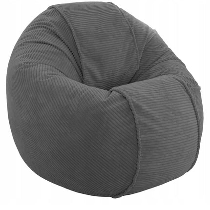 SEDACÍ VAK OVAL 2v1 – plyšový MANŠESTR • 120 cm grafitový