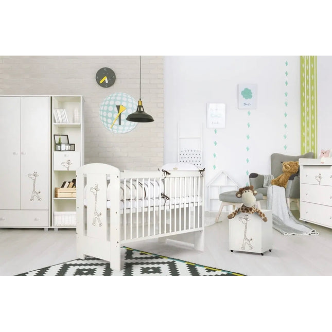 Dětská postýlka Safari Žirafa, bílá
