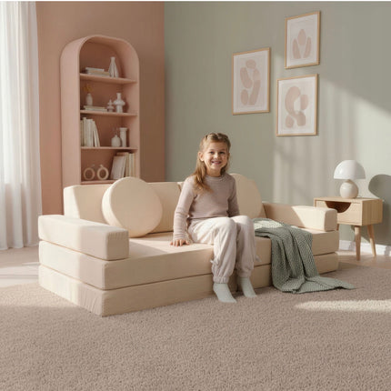 Molitanové modularni hřiště sofa hrací pohovka bunkr - velká sada 14 dílu - 14 kreativních kostek