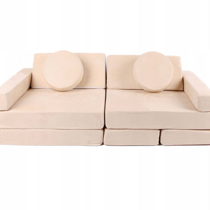 Molitanové modularni hřiště sofa hrací pohovka bunkr - velká sada 14 dílu - 14 kreativních kostek