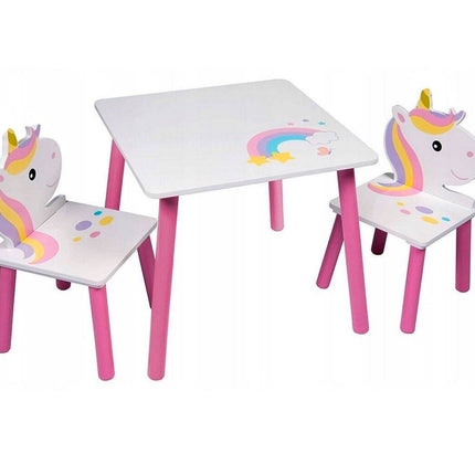 Dětský stůl a 2 židličky unicorn jednorožec