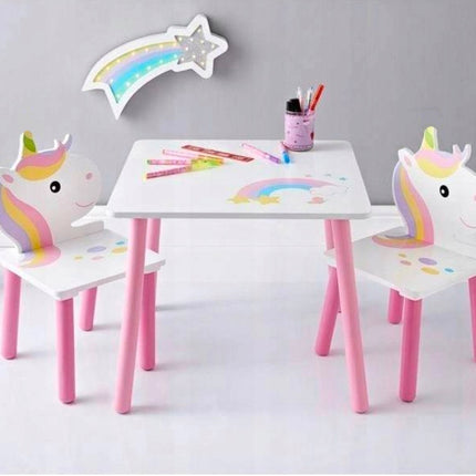 Dětský stůl a 2 židličky unicorn jednorožec