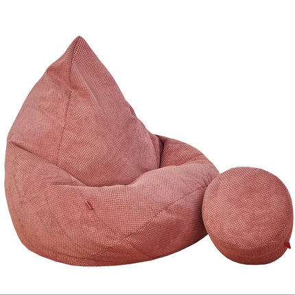 Sedací vak + podnožník lososový Sako Loft samet