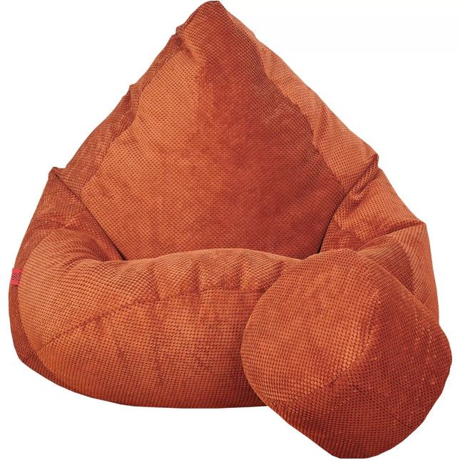 Sedací vak + podnožník cihlový Sako Loft samet