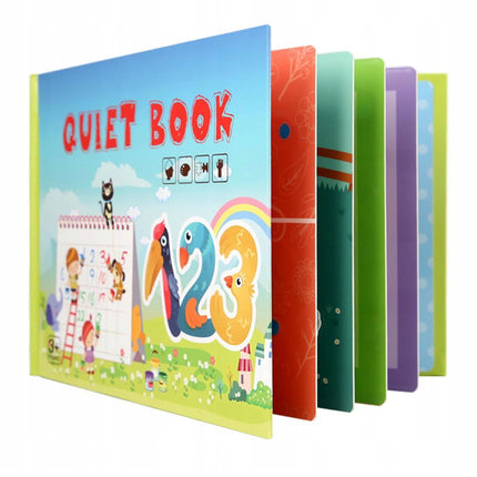 Montessori Quiet book -sticker book -Tichá knížka - sada 4 tichých knížek