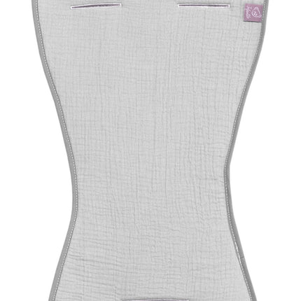 Prodyšná 3D mušelínová vložka do autosedačky i do kočárku – proti pocení šedá