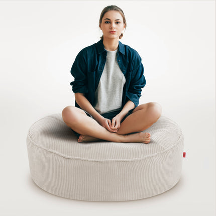 SEDACÍ VAK OVAL 2v1 – plyšový MANŠESTR • 120 cm grafitový