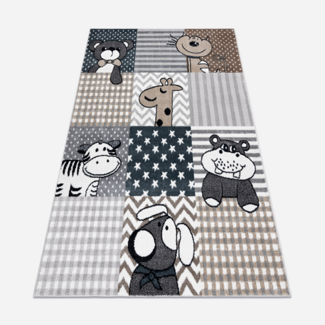 Dětský kusový koberec FUN PETS grey